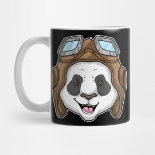 Panda as Pilot with Glasses Mug